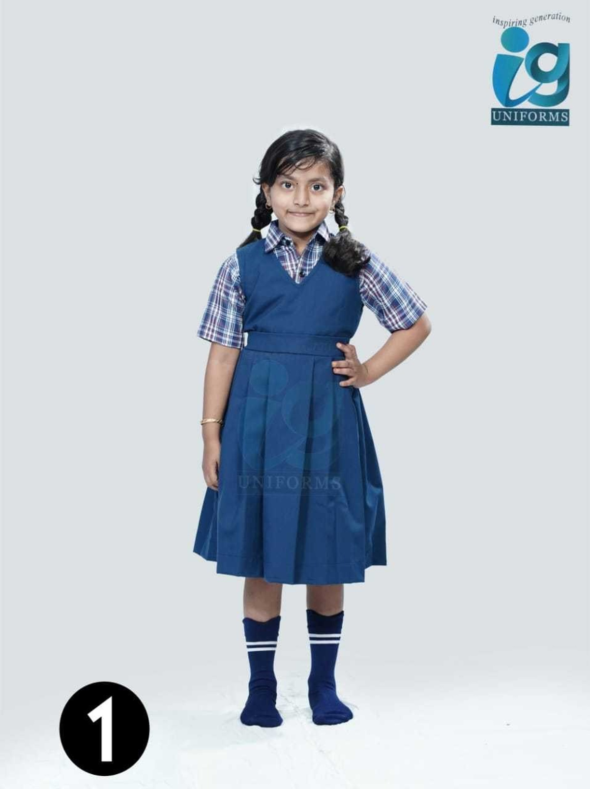 Custom school pinafore uniform by IG Uniforms